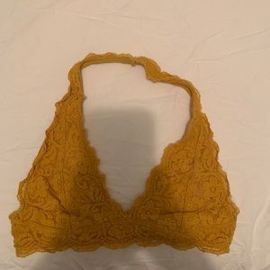 yellow lace bralette